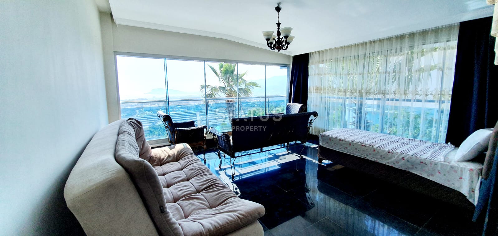 Luxurious villa with panoramic windows and sea views in the Kestel area, 210m2 фото 9