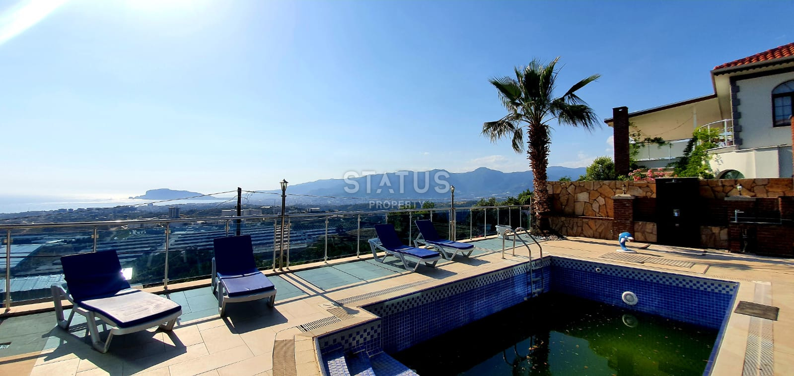 Luxurious villa with panoramic windows and sea views in the Kestel area, 210m2 фото 24