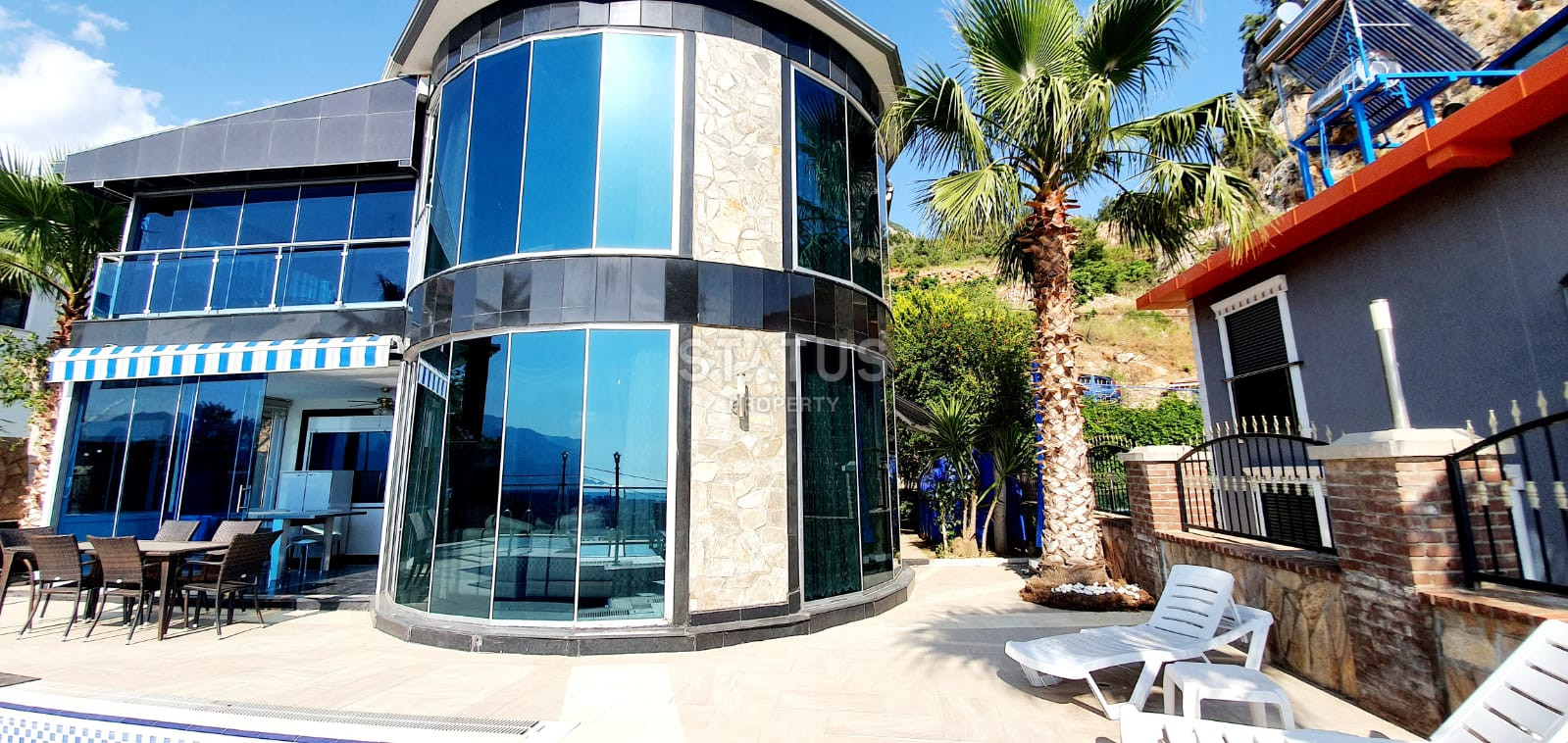 Luxurious villa with panoramic windows and sea views in the Kestel area, 210m2 фото 25