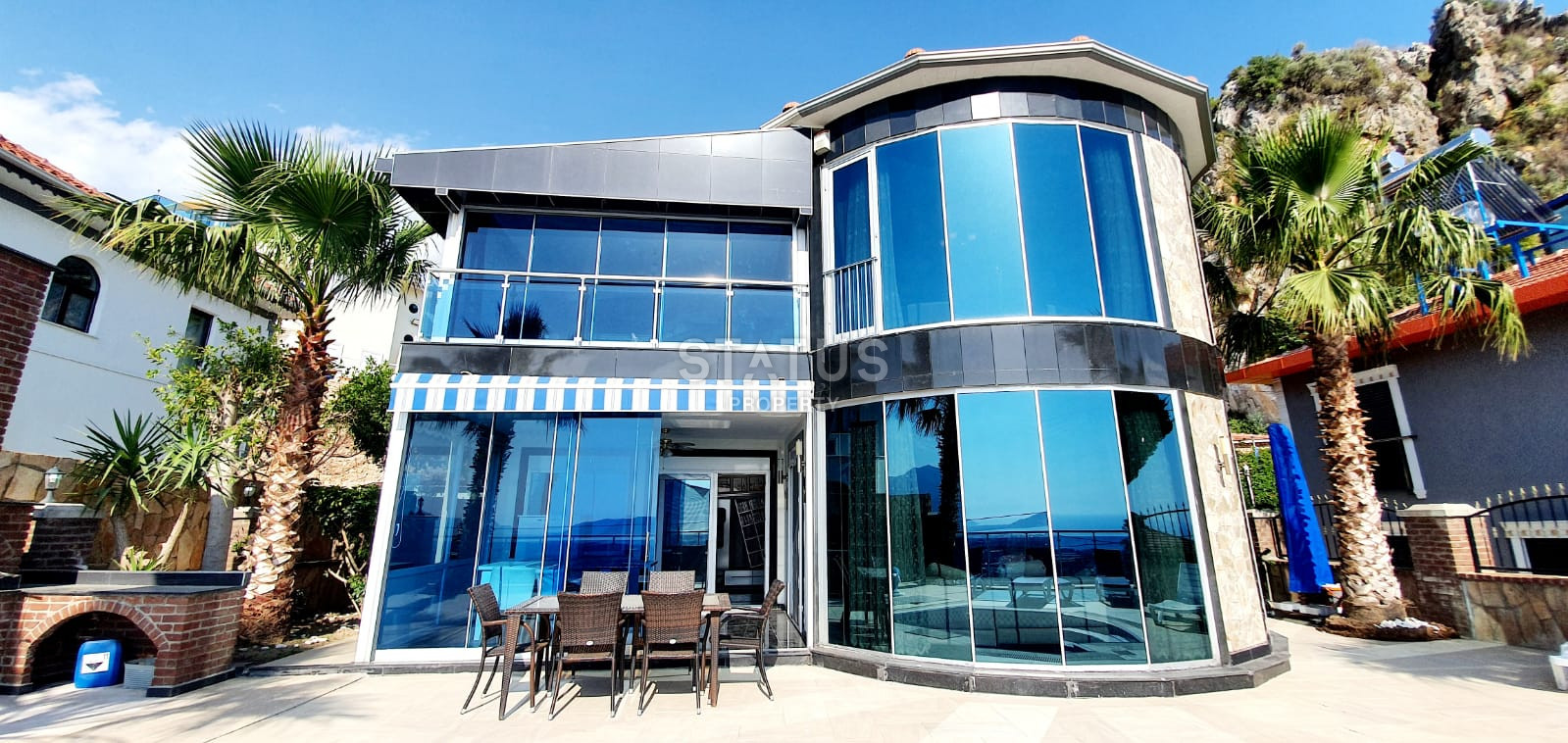 Luxurious villa with panoramic windows and sea views in the Kestel area, 210m2 фото 29