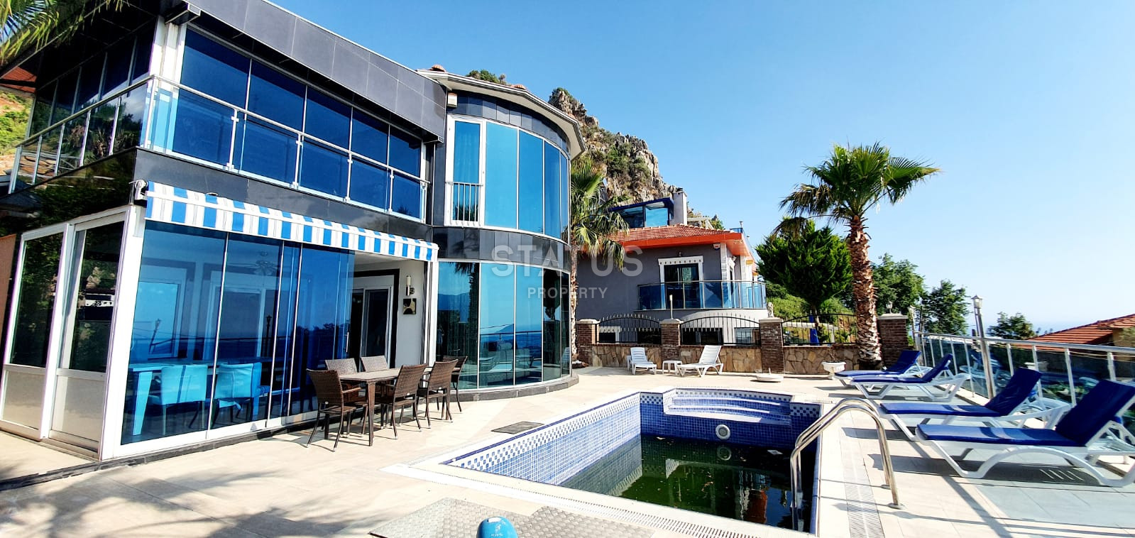 Luxurious villa with panoramic windows and sea views in the Kestel area, 210m2 фото 30