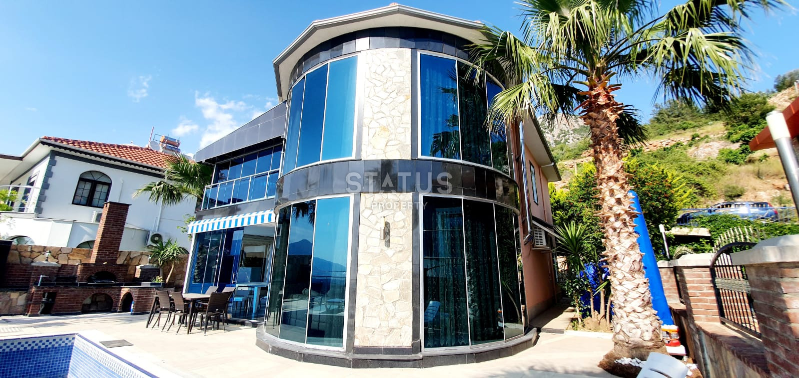 Luxurious villa with panoramic windows and sea views in the Kestel area, 210m2 фото 31