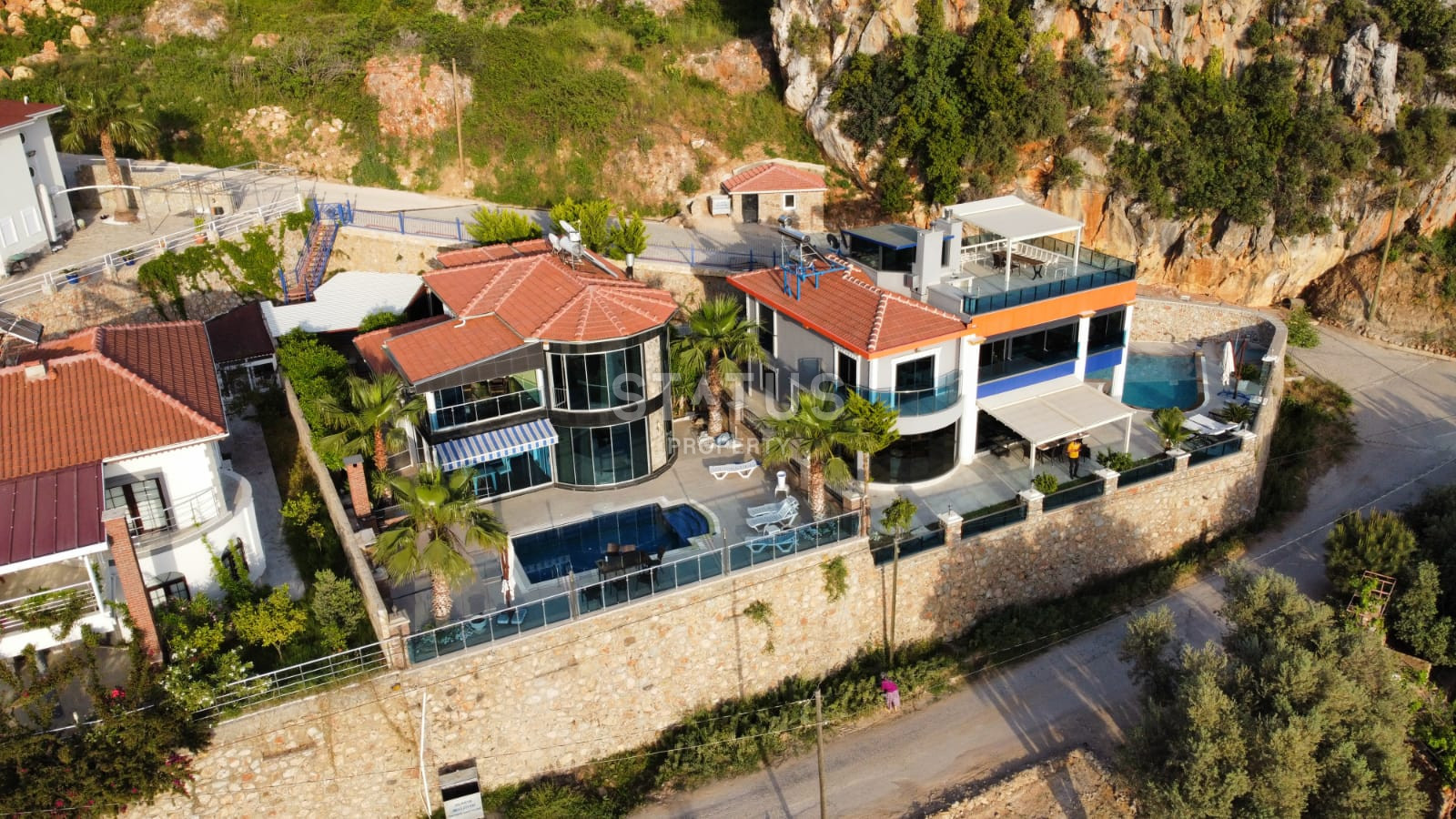 Luxurious villa with panoramic windows and sea views in the Kestel area, 210m2 фото 32