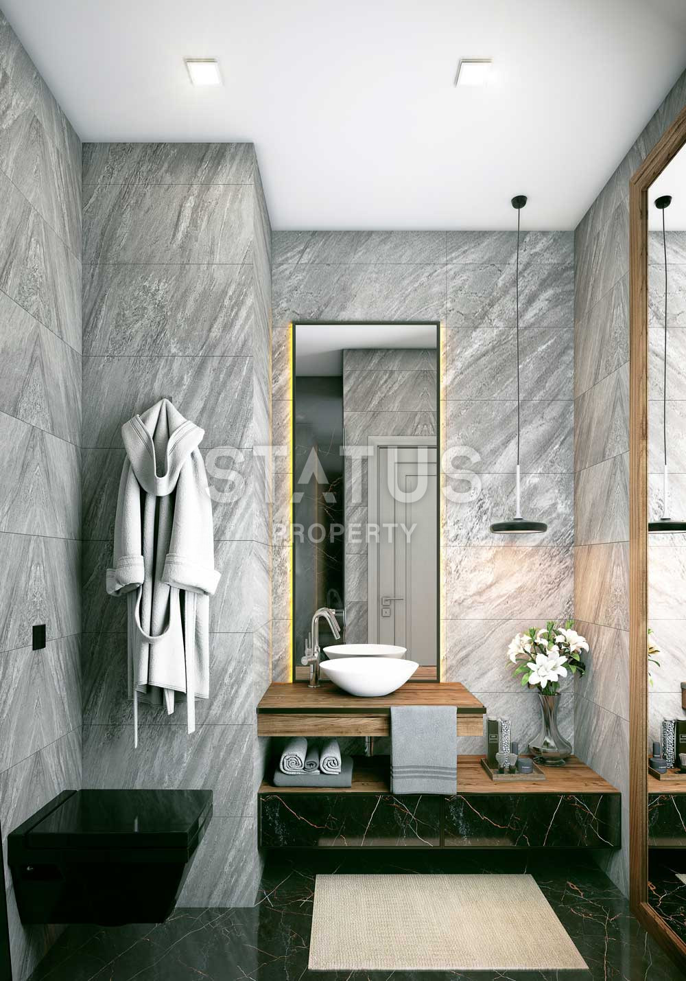 Квартира 1+1 в строящемся проекте в поселке Махмутлар, 53 м2 фото 6