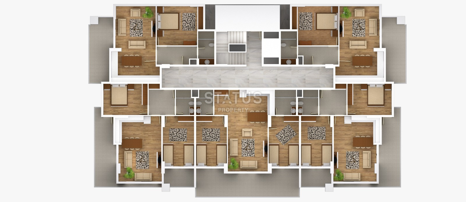 Апартаменты в районе Авсаллар. 75м2 фото 13