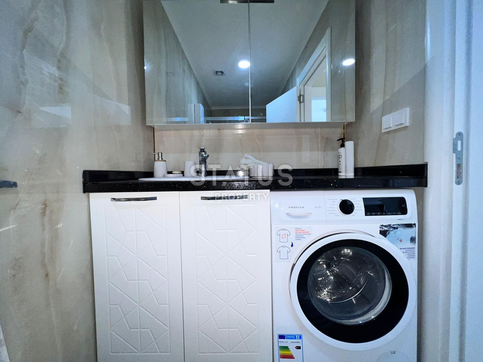 Красивая трёхкомнатная квартира с видом на море в Махмутларе. 135м2 фото 8