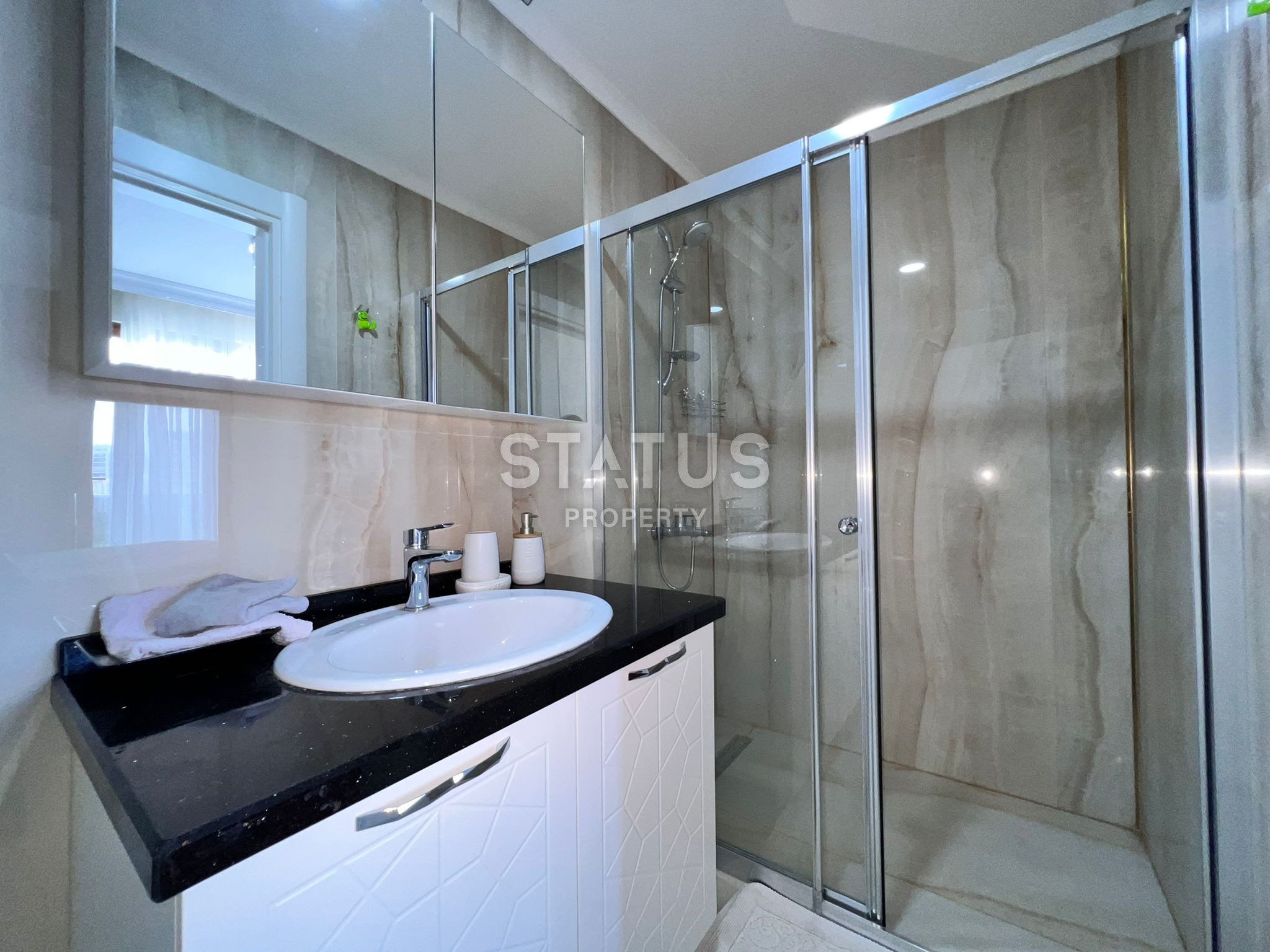 Красивая трёхкомнатная квартира с видом на море в Махмутларе. 135м2 фото 10