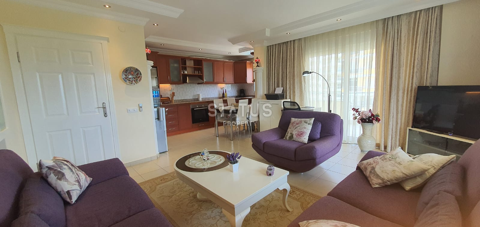 Трёхкомнатная меблированная квартира в центре Махмутлара. 110м2 фото 2