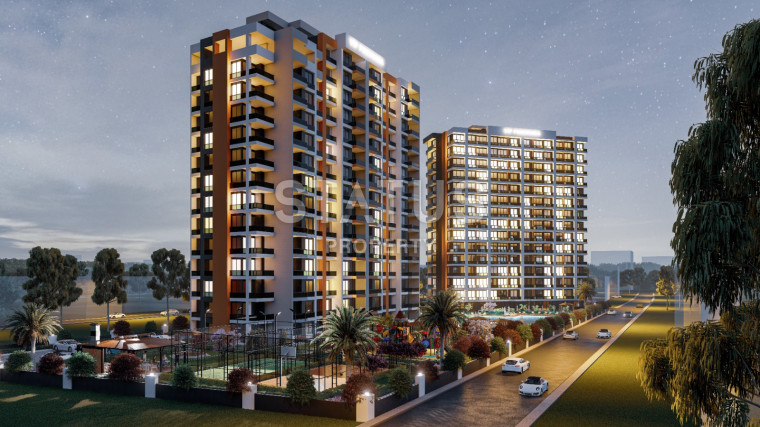 Новый проект в Мерсине в 286м до моря. 54м2 -  84м2 фото 1