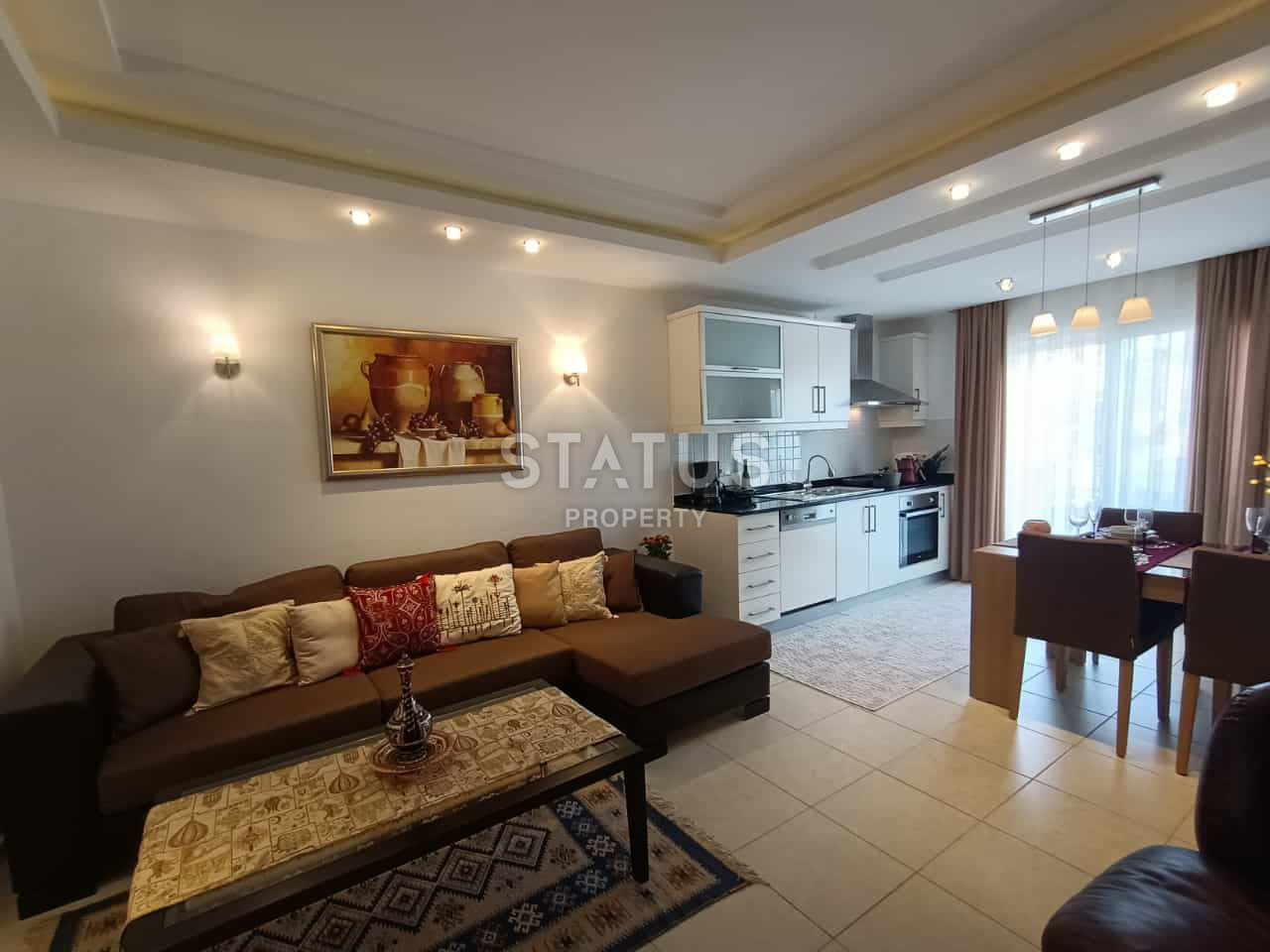 Трёхкомнатная меблированная квартира в Оба. 110м2 фото 1