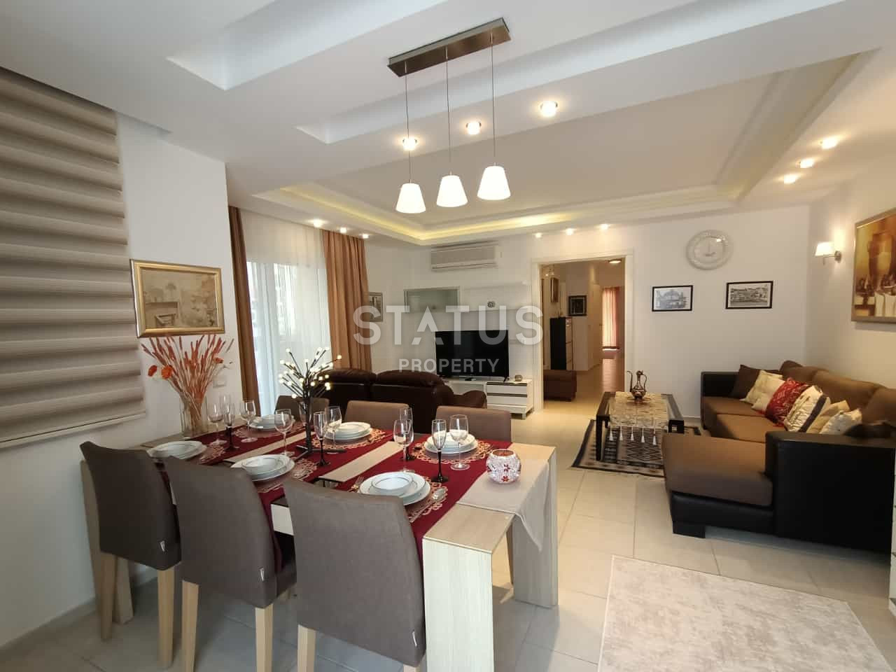 Трёхкомнатная меблированная квартира в Оба. 110м2 фото 13