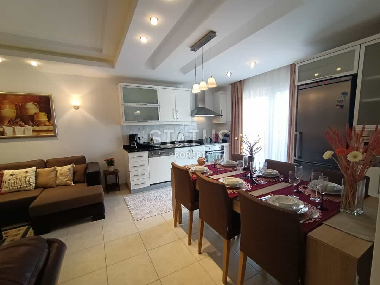 Трёхкомнатная меблированная квартира в Оба. 110м2 фото 19