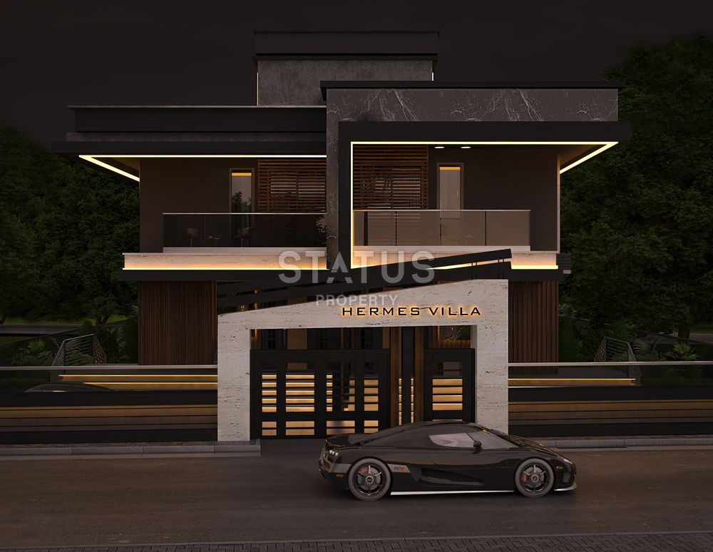 Двухэтажная шикарная вилла на этапе строительства 3+1 в Авсалларе, 385 м2 фото 6