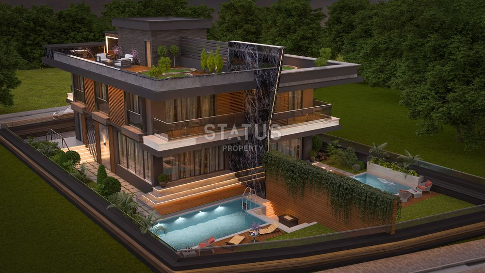 Двухэтажная шикарная вилла на этапе строительства 3+1 в Авсалларе, 385 м2 фото 7