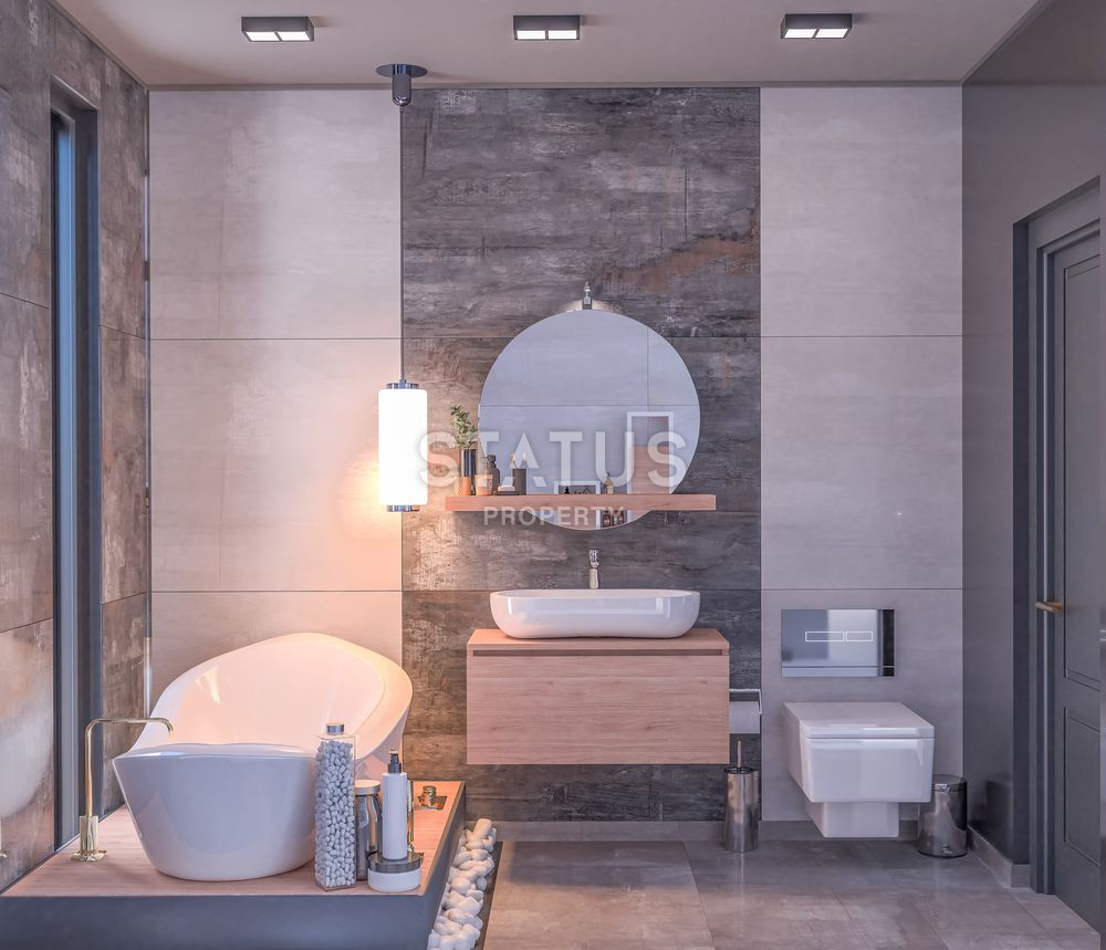 Двухэтажная шикарная вилла на этапе строительства 3+1 в Авсалларе, 385 м2 фото 11