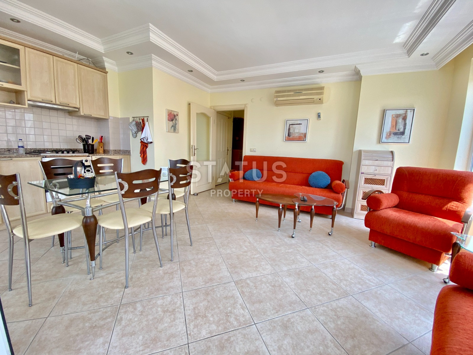 Трёхкомнатная меблированная квартира в центре Аланьи. 105м2 фото 2
