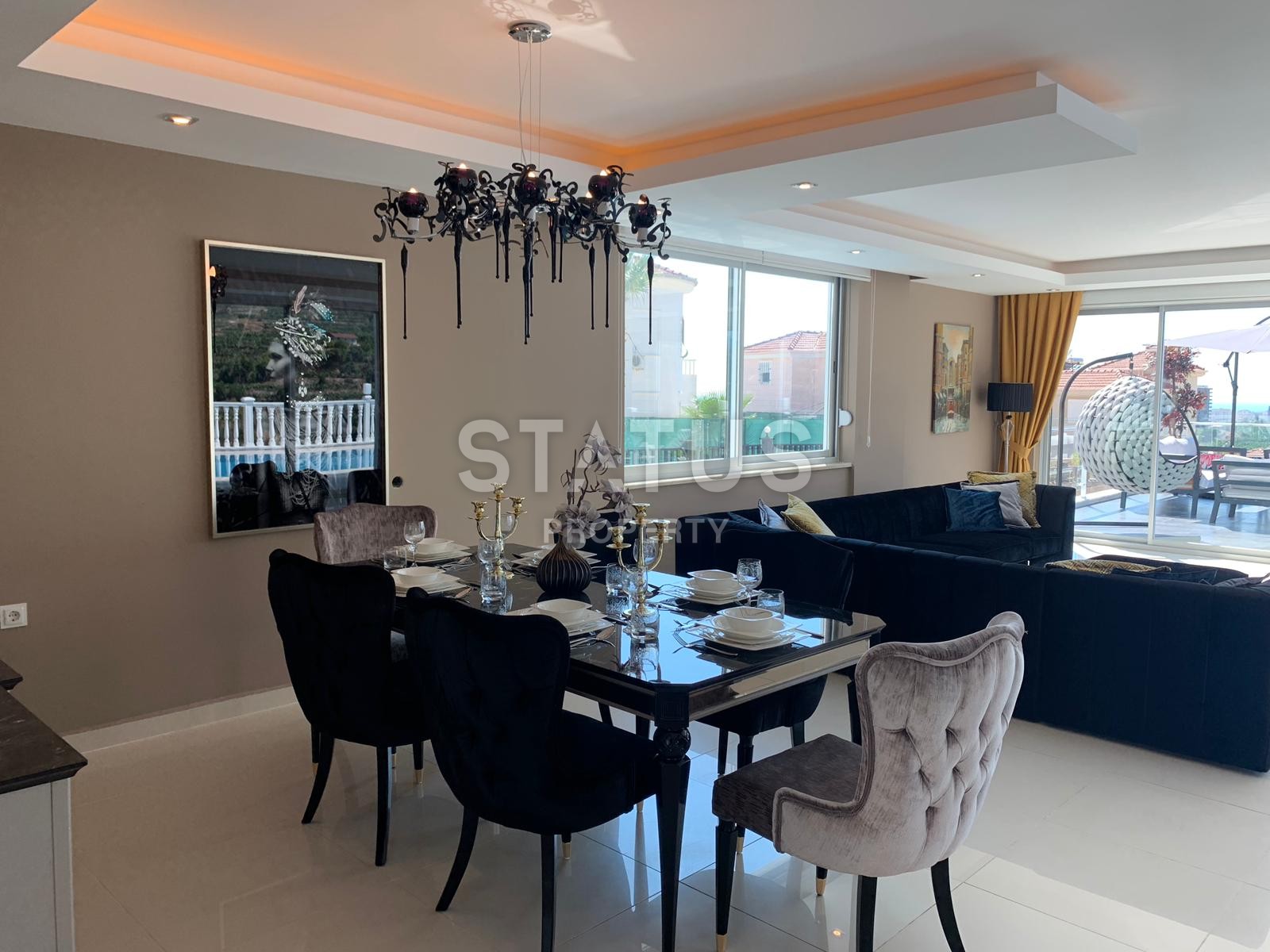 Шикарная вилла с потрясающими видами на могучие горы в Каргыджаке. 450 кв.м. фото 45