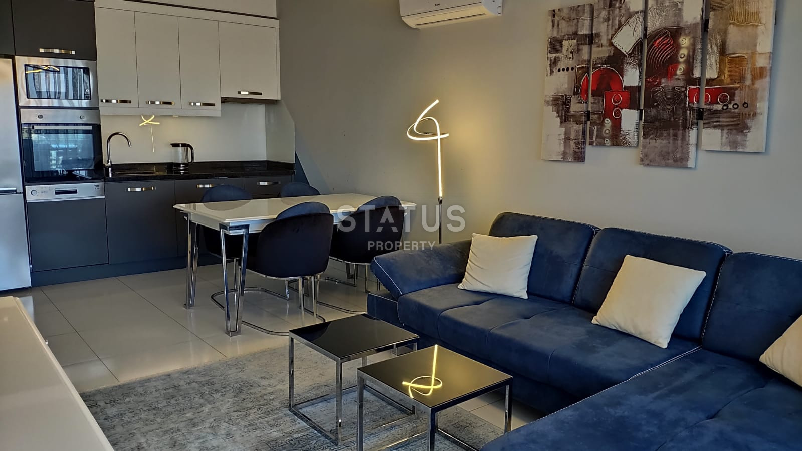 Панорамные апартаменты 1+1 в ЖК премиум класса в Каргыджаке, 65м2 фото 9