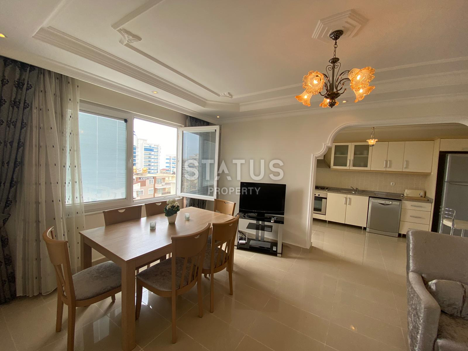 Трёхкомнатная меблированная квартира с видом на море в Махмутларе. 115м2 фото 11