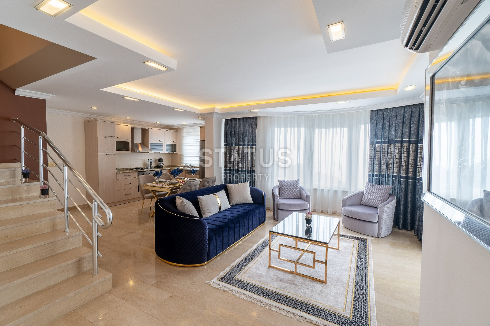 Luxurious apartments 3+1 in the villa village of Bektash, 175m2 фото 4