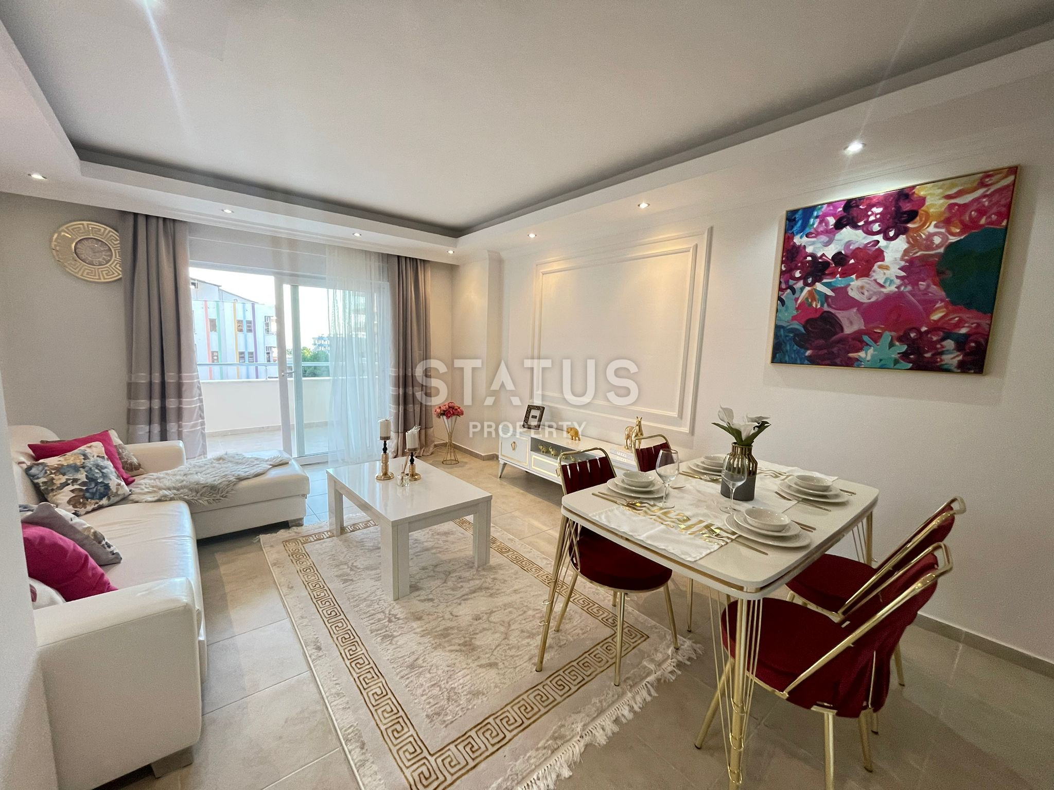 One bedroom apartment with partial sea view in Mahmutlar. 65m2 фото 4