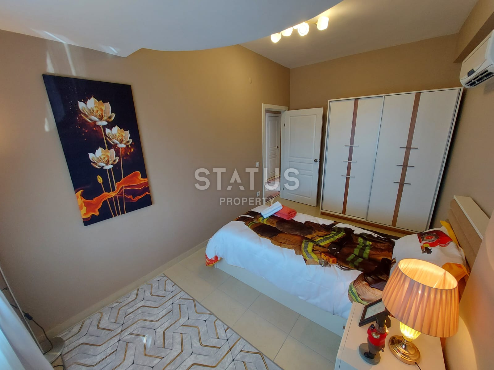 Меблированная квартира 2+1 с видом на море в районе Махмутлар, 110м2 фото 14