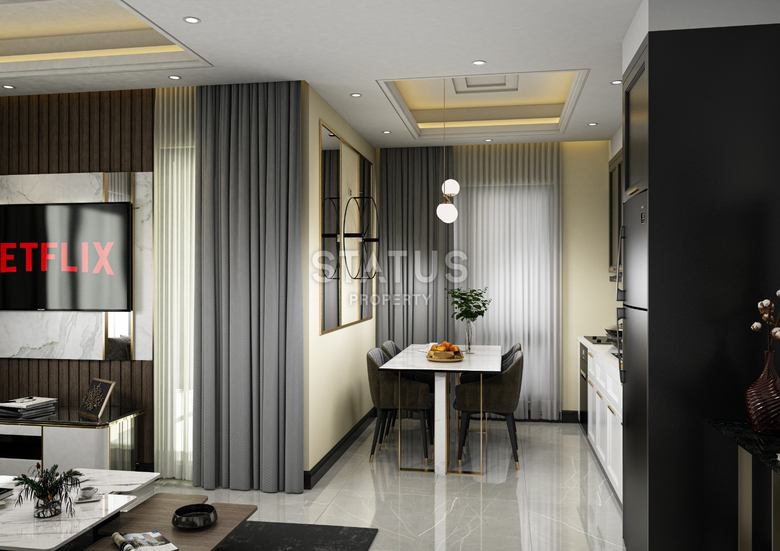 Новый проект долевого строительства 350м от моря в Махмутларе. 45м2-130м2 фото 6