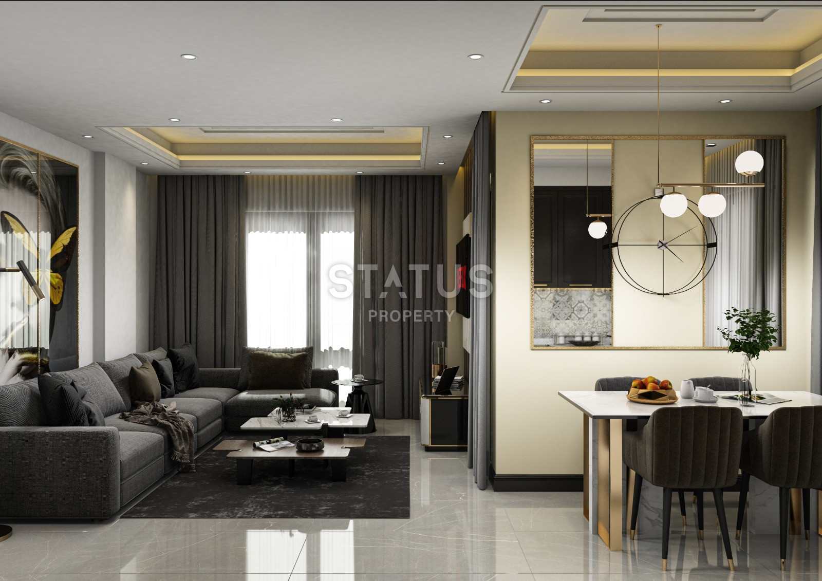 Новый проект долевого строительства 350м от моря в Махмутларе. 45м2-130м2 фото 8