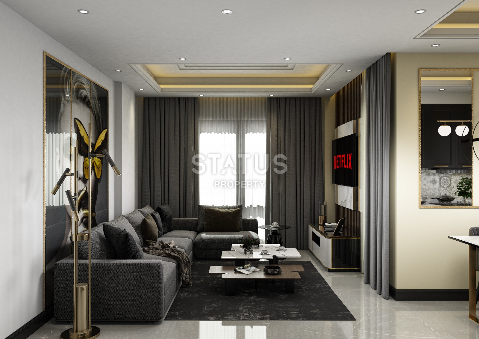 Новый проект долевого строительства 350м от моря в Махмутларе. 45м2-130м2 фото 11