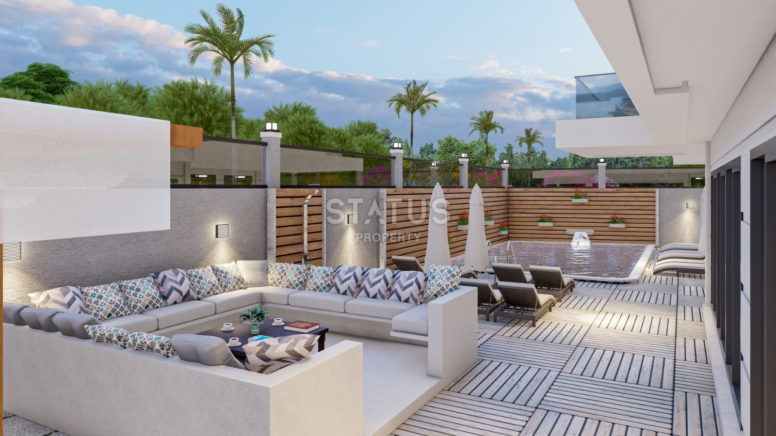 Новый проект долевого строительства 350м от моря в Махмутларе. 45м2-130м2 фото 17