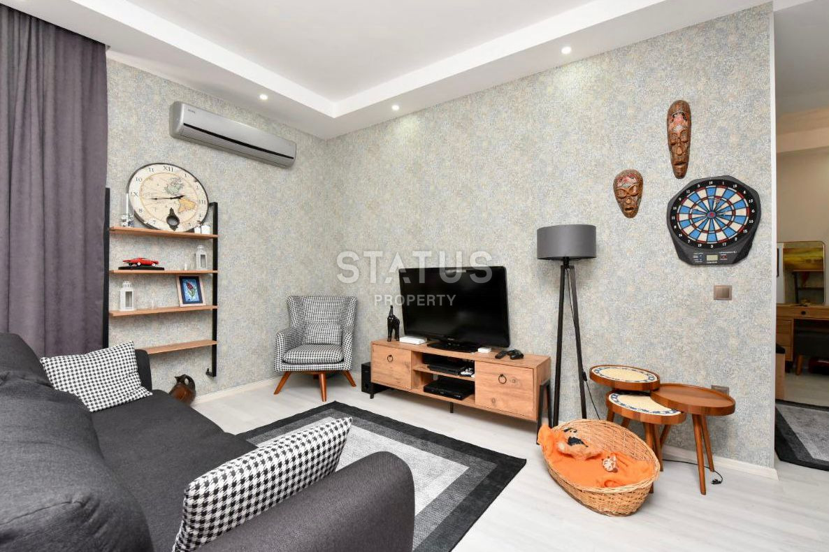 Трёхкомнатная меблированная квартира 300м от моря в центре Аланьи. 80м2 фото 3