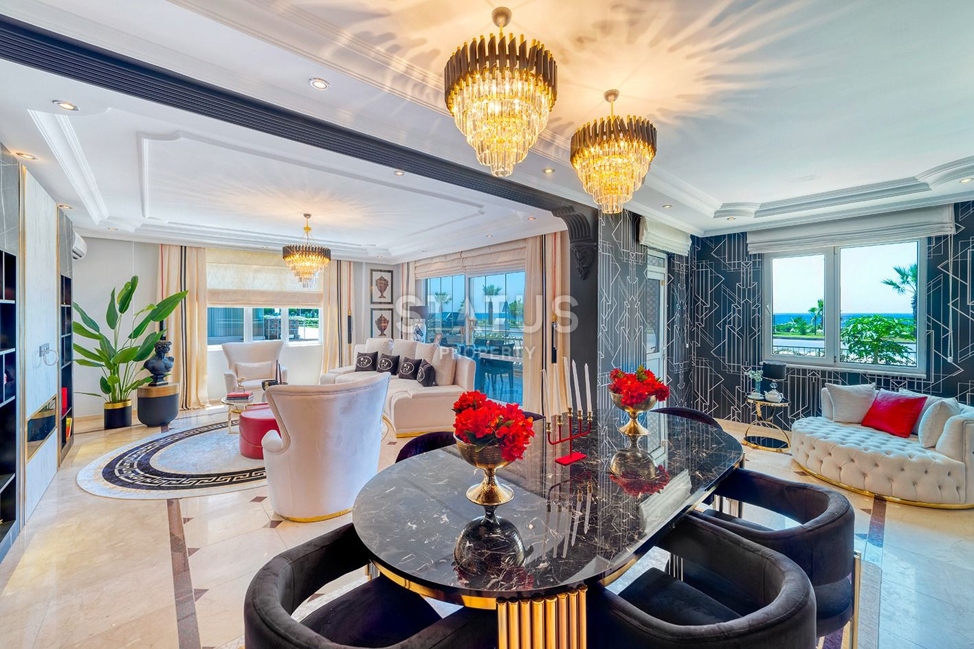 Стильная квартира в первой береговой в Махмутларе. 120м2 фото 4