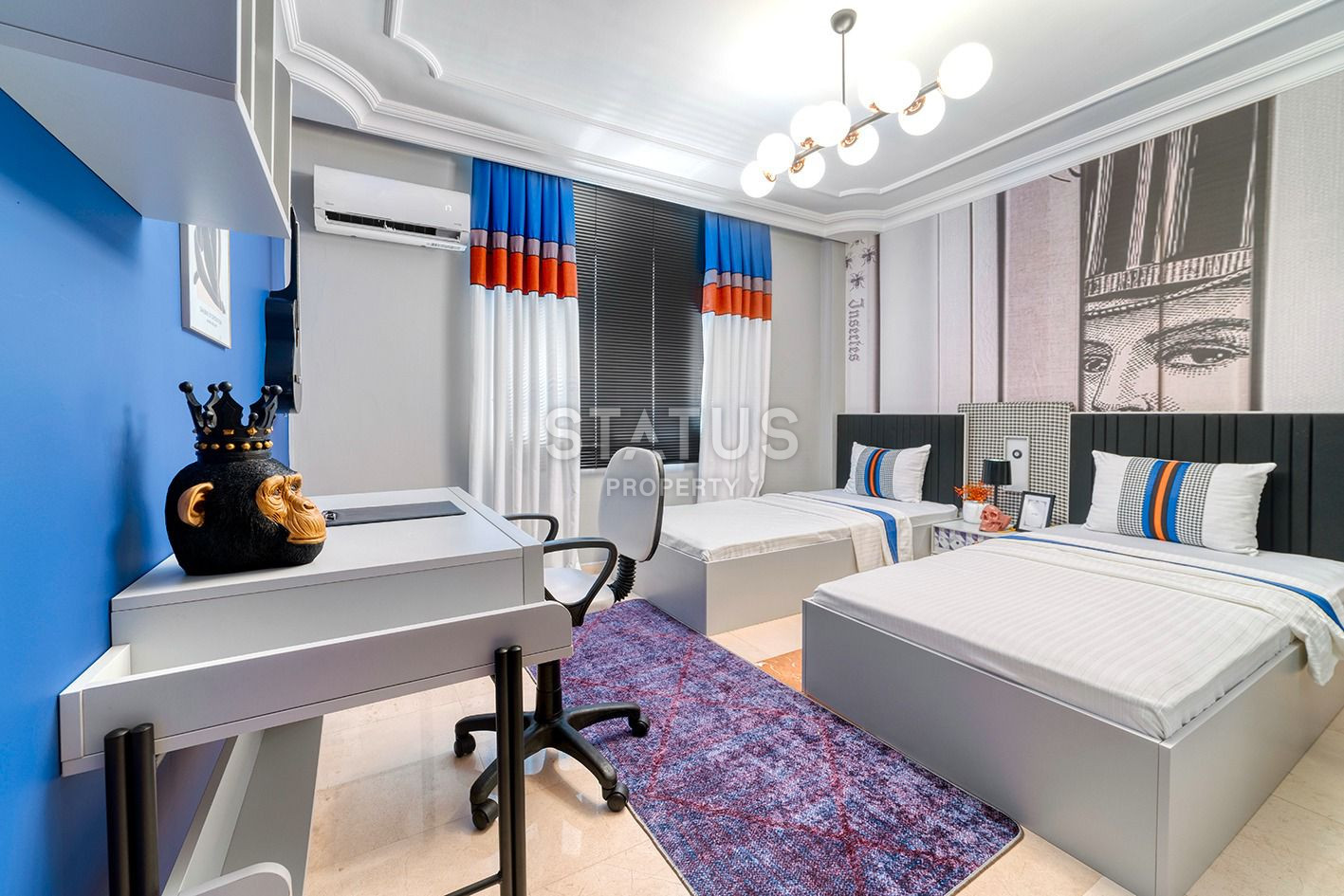 Стильная квартира в первой береговой в Махмутларе. 120м2 фото 15