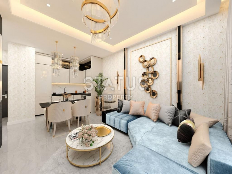 Квартира 1+1 в строящемся объекте в самом центре Алании 70 м2 фото 1