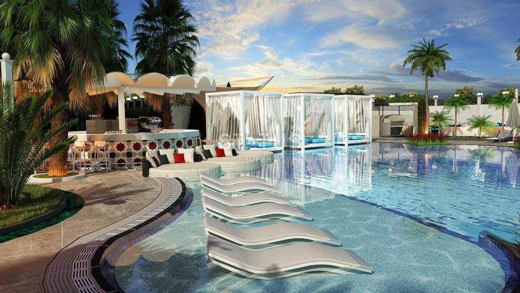 Apartment 1 + 1 in a building under construction in the very center of Alanya 70 m2 фото 5