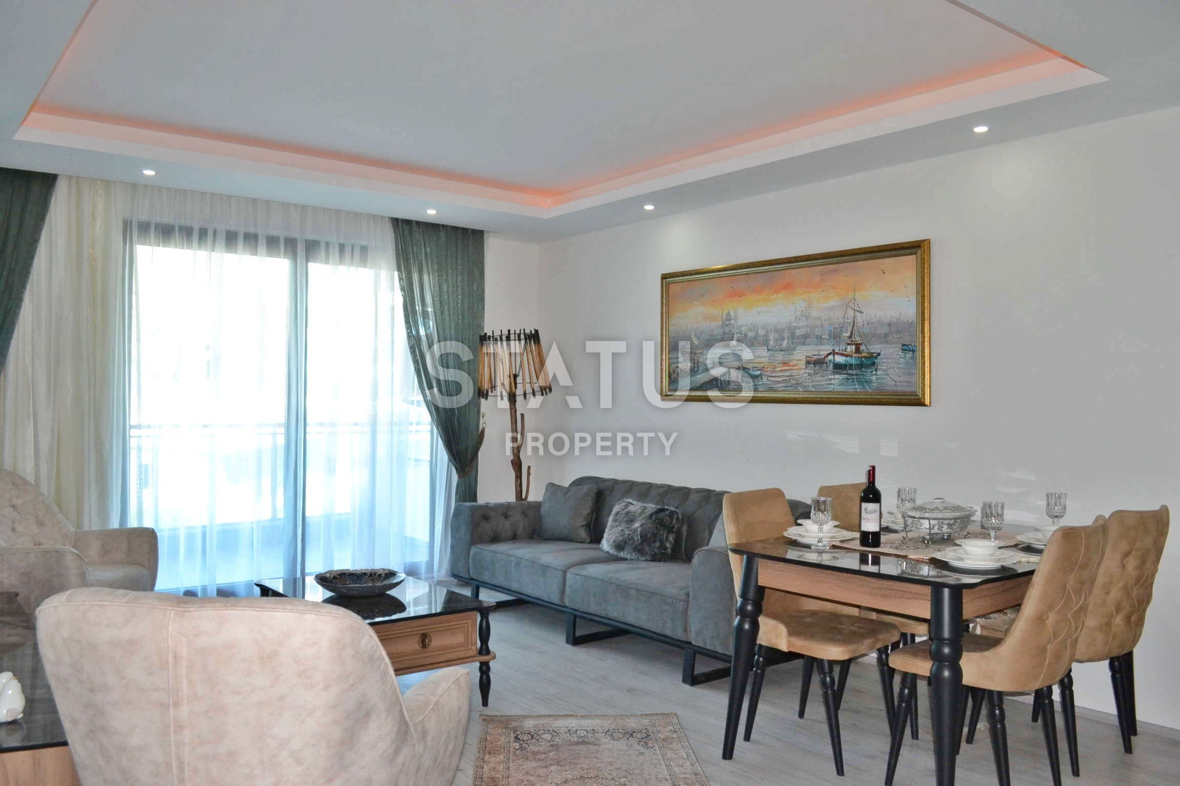 New furnished 1+1 apartments in a complex with infrastructure in Kargicak, 60 m2 фото 8