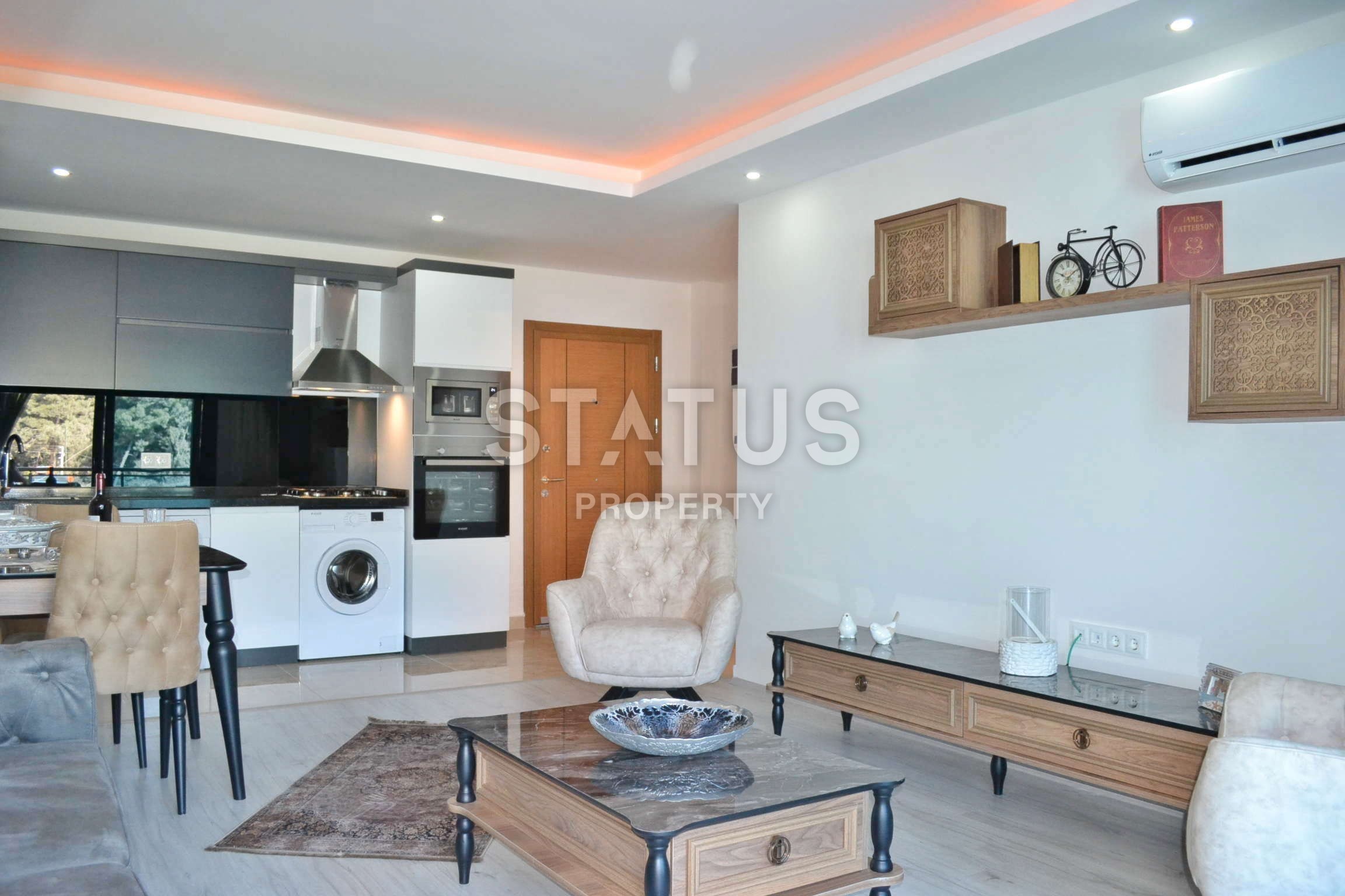 New furnished 1+1 apartments in a complex with infrastructure in Kargicak, 60 m2 фото 6