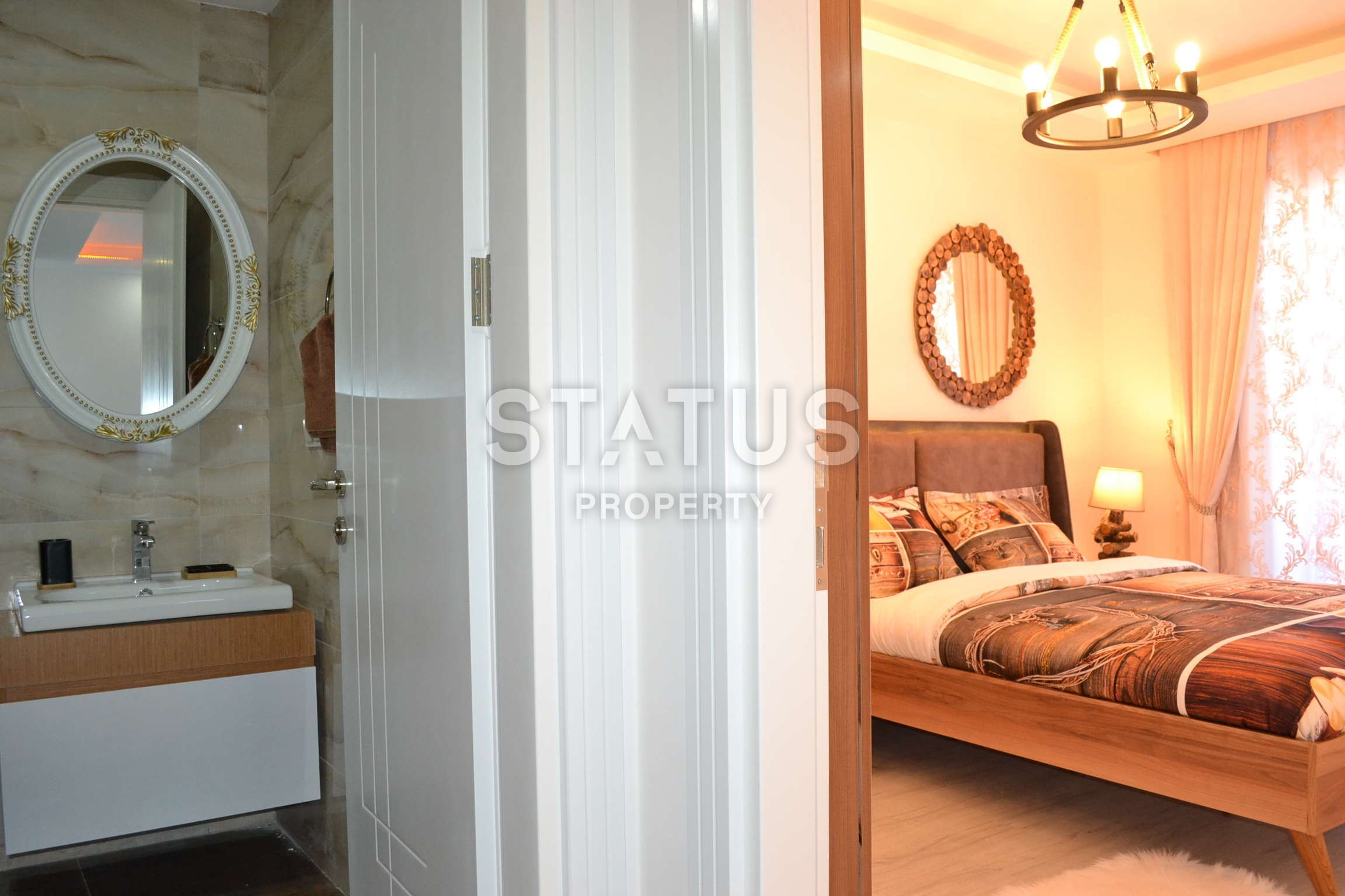 New furnished 1+1 apartments in a complex with infrastructure in Kargicak, 60 m2 фото 11