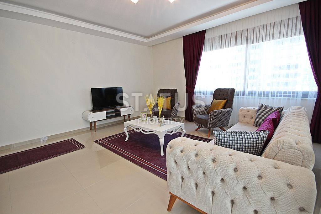 Меблированная трехкомнатная квартира в новом комплексе в Махмутларе, 110 м2. фото 3