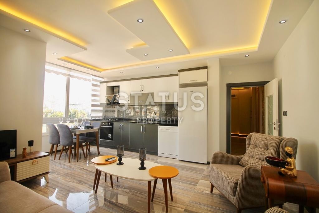 Меблированная квартира с ремонтом и видом на горы, в центре Аланьи, 60 м2 фото 12