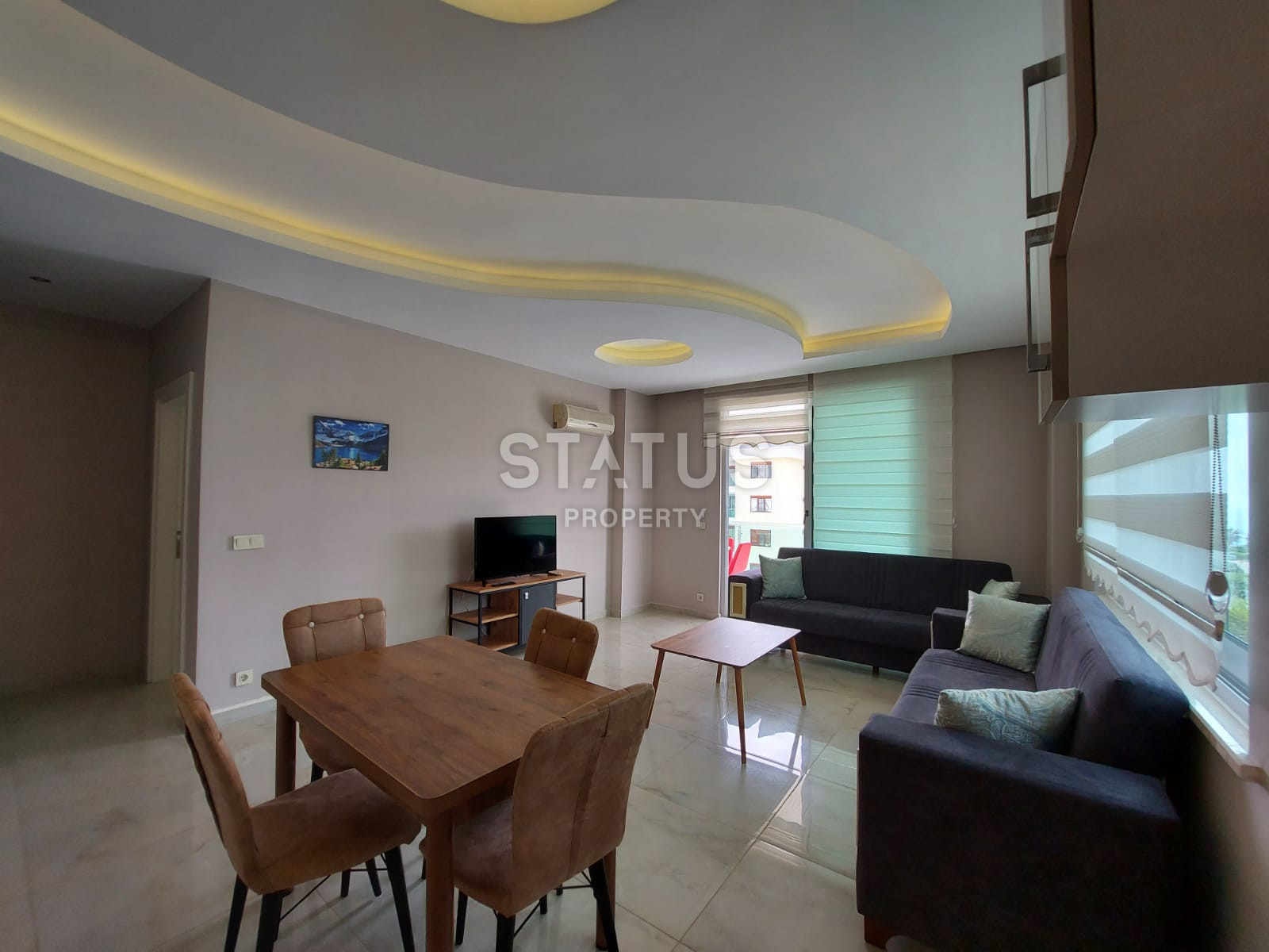 Spacious one-bedroom apartment with sea view in Kestel. 65m2 фото 4