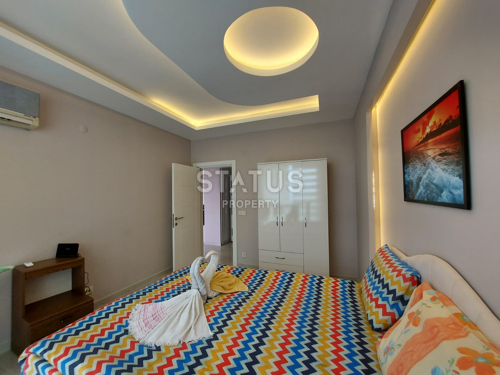 Spacious one-bedroom apartment with sea view in Kestel. 65m2 фото 7