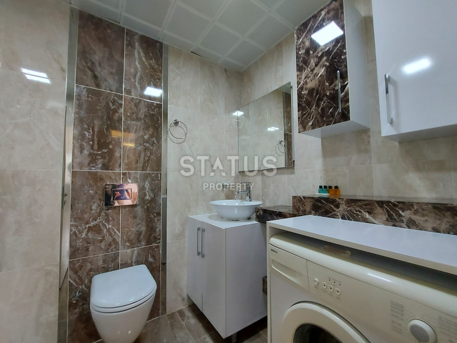 Spacious one-bedroom apartment with sea view in Kestel. 65m2 фото 10