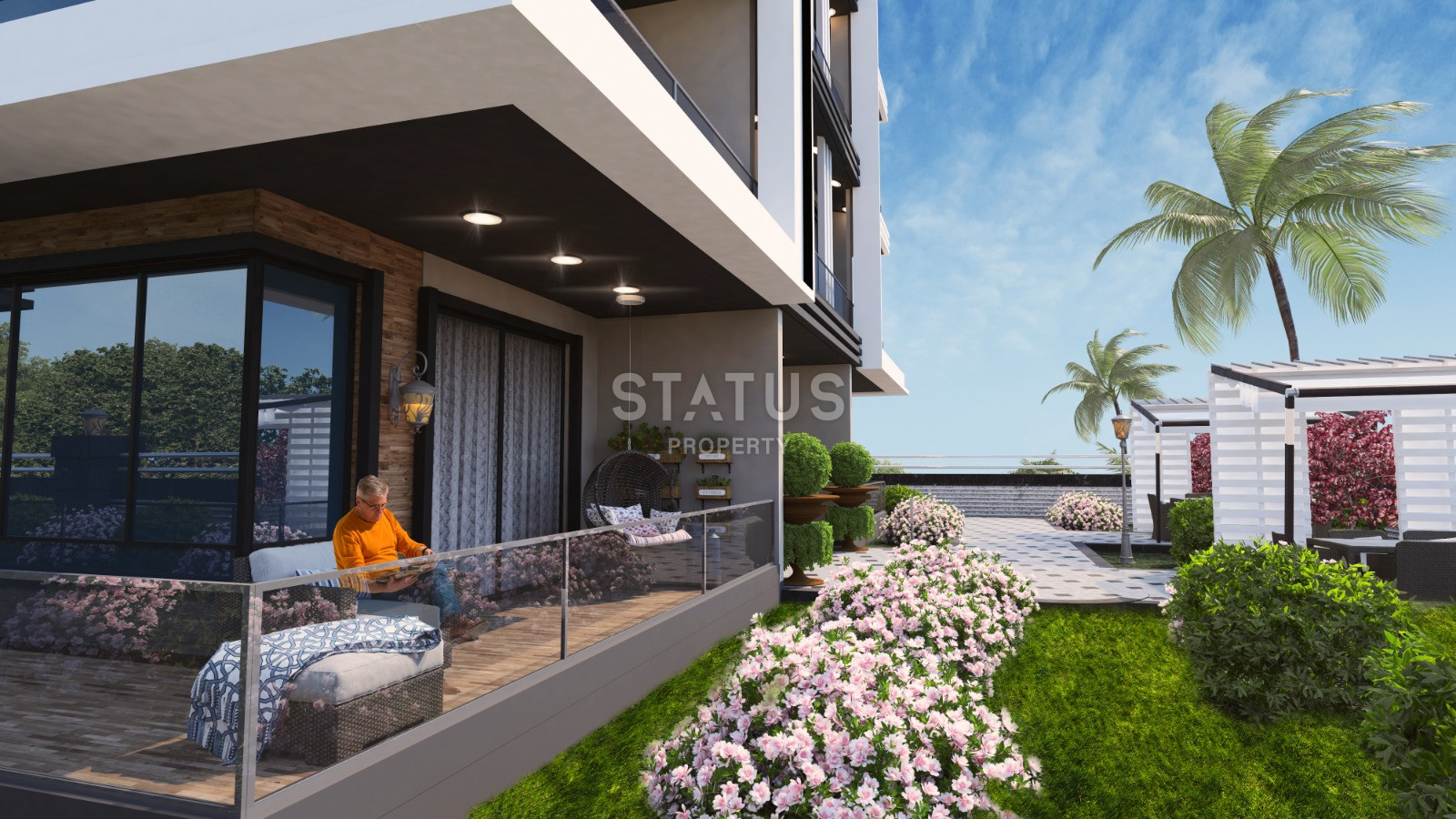 Residential complex with good location and complete infrastructure in Kargicak. 72m2-130m2 фото 31