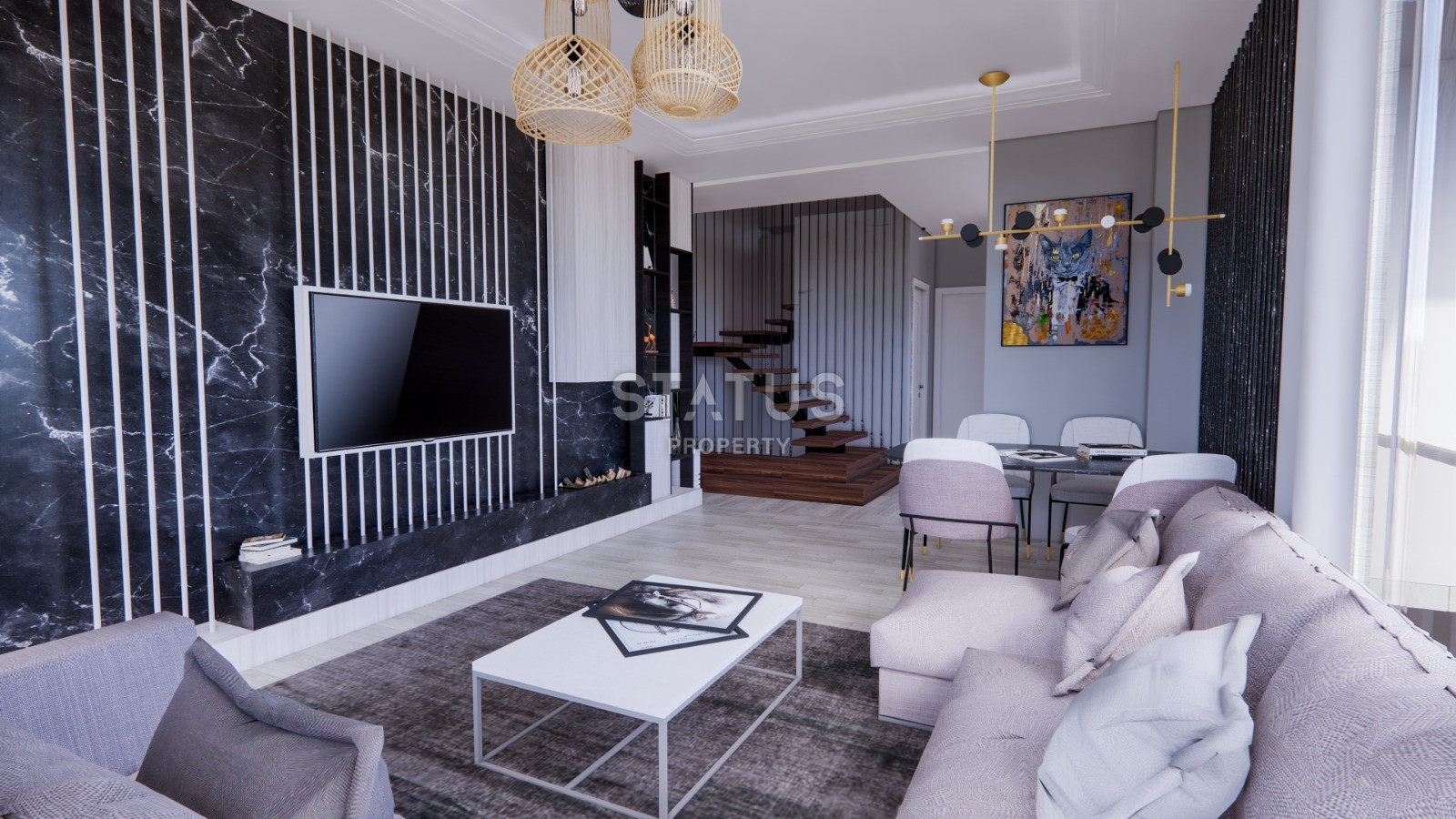 Residential complex with good location and complete infrastructure in Kargicak. 72m2-130m2 фото 32