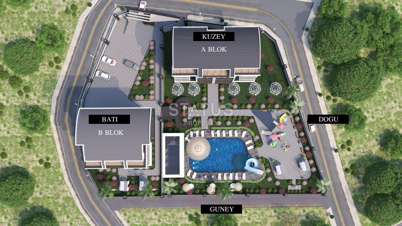 Residential complex with good location and complete infrastructure in Kargicak. 72m2-130m2 фото 40