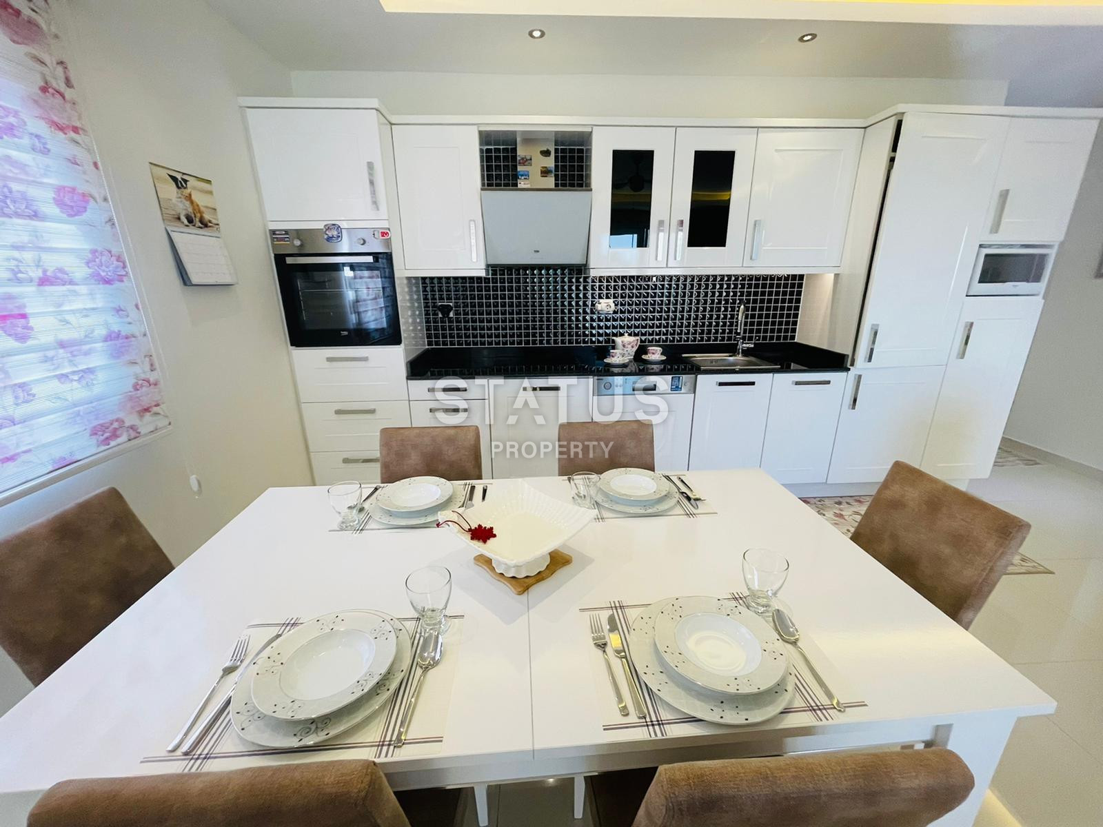 Трёхкомнатная меблированная квартира в хорошем ЖК с полной инфраструктурой в Кестеле. 105м2 фото 5