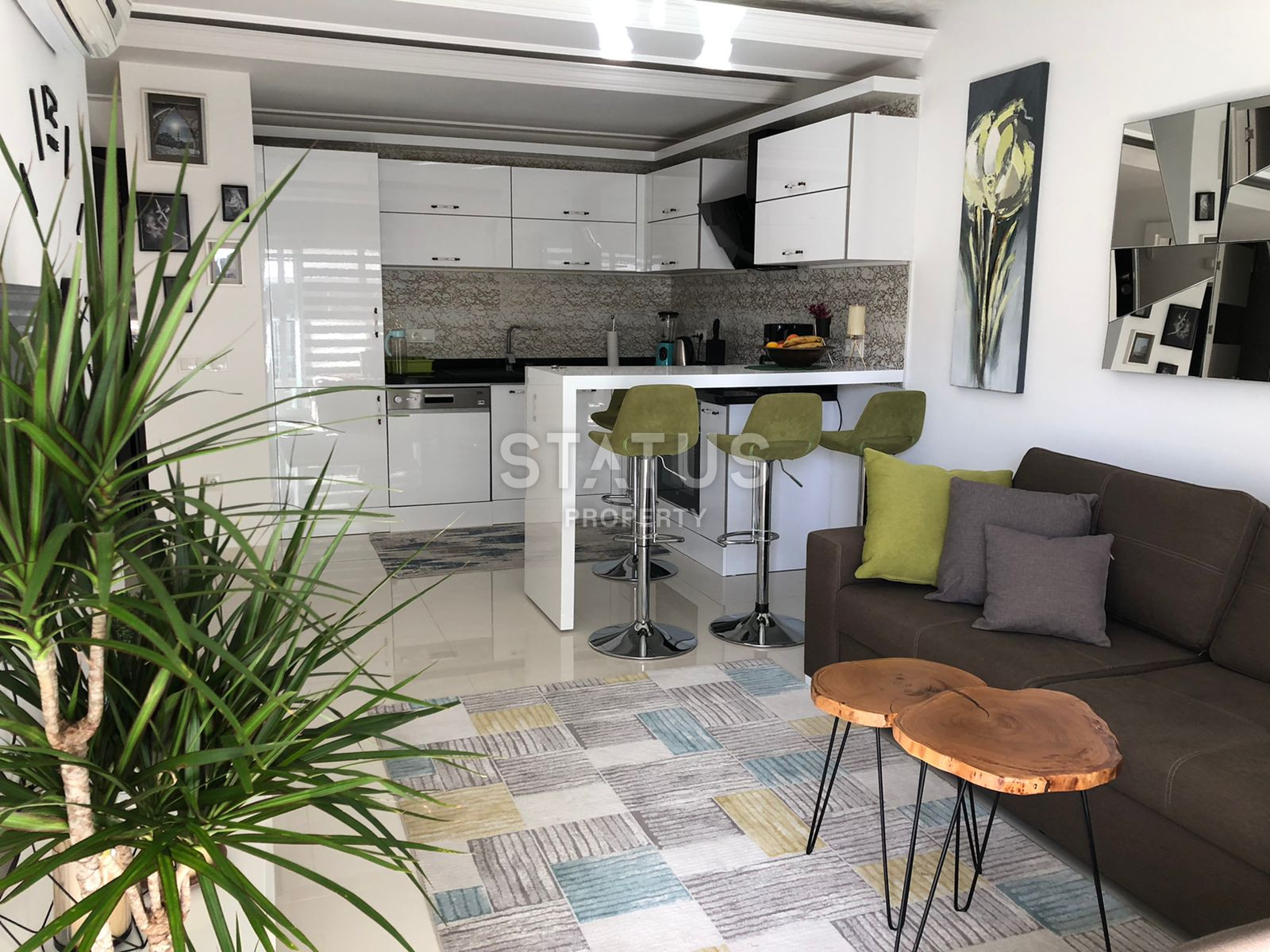 Двухкомнатные меблированные апартаменты в отлично комплексе на Клеопатре, 62 м2 фото 3