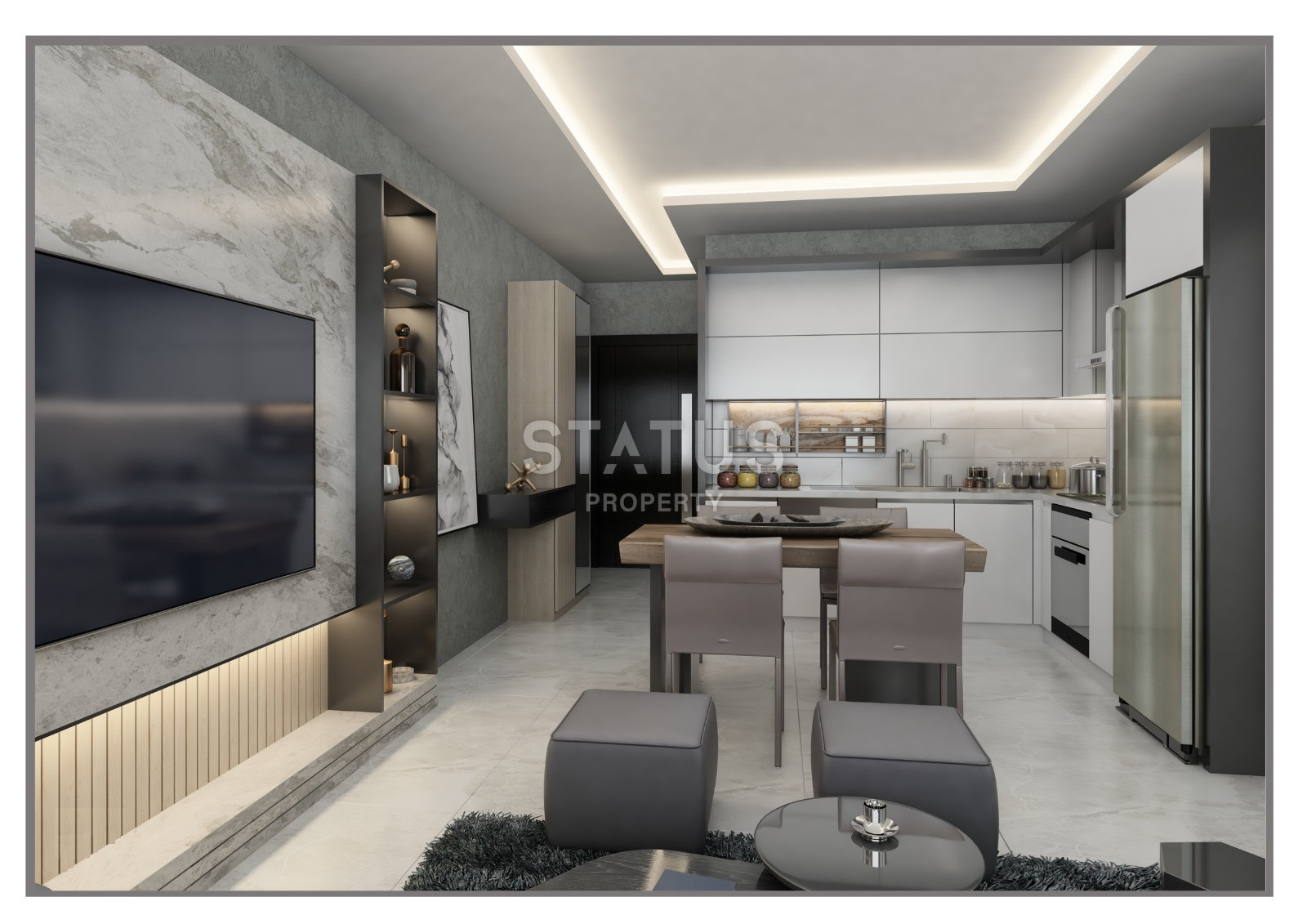 New two-room apartment in the center of Alanya 600m from the sea. 61m2 фото 3