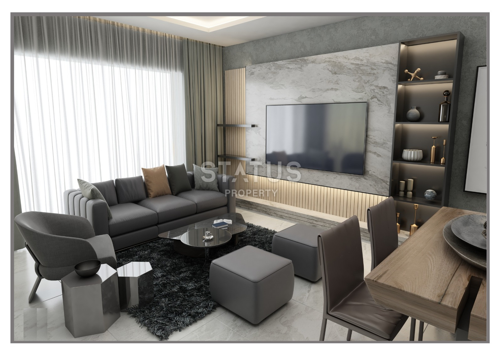 New two-room apartment in the center of Alanya 600m from the sea. 61m2 фото 7